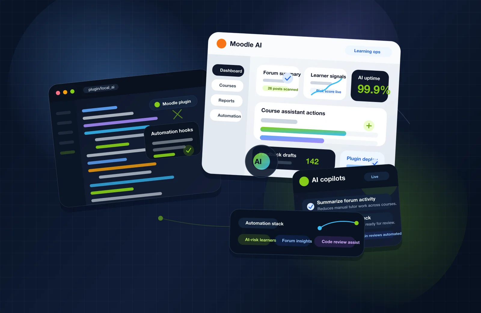 AI-enhanced learning management system development with intelligent analytics and chatbot integration