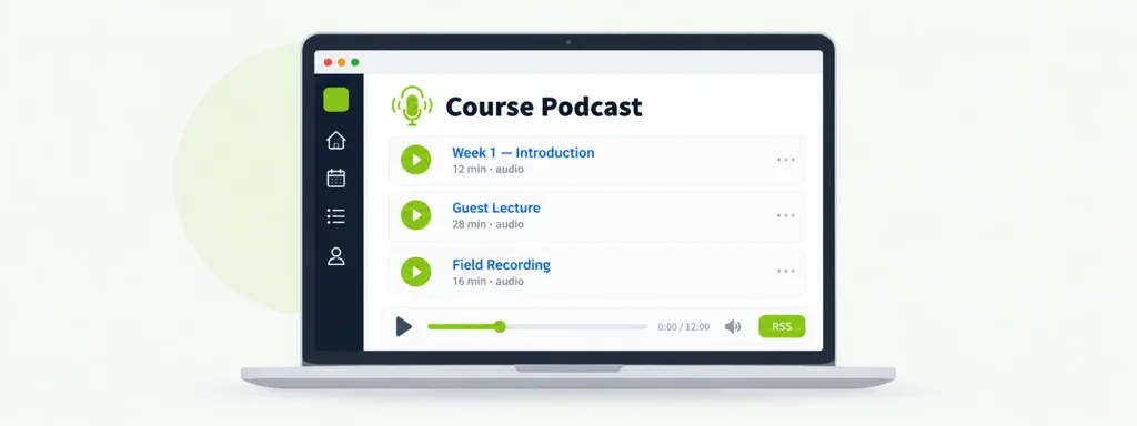 Pcast — Podcasten voor Moodle™