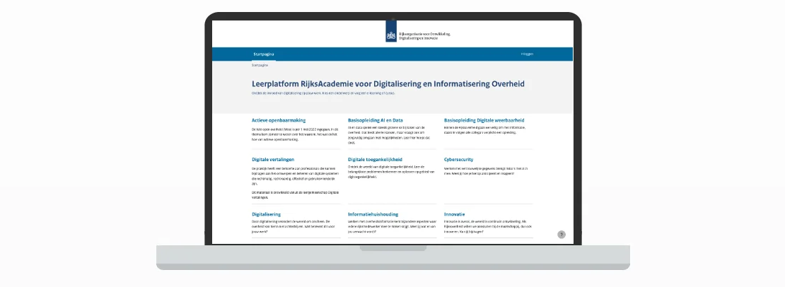 Nationwide E-learning for the Public Sector
